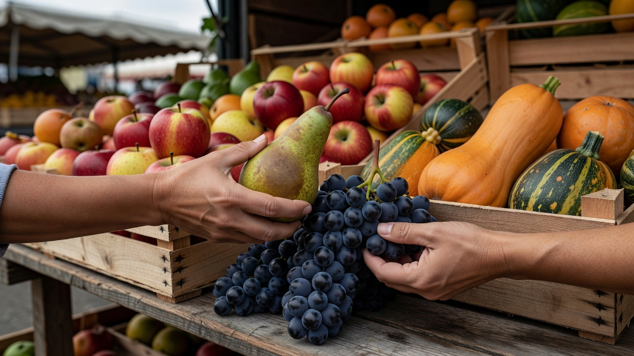 Infographie : où ranger les fruits et légumes d'automne selon leur famille