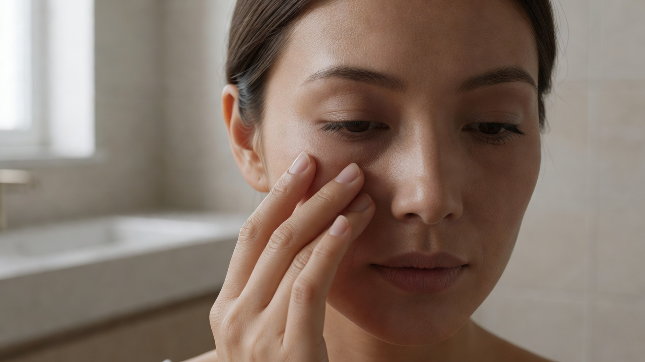 Personne au réveil dans une lumière douce de matin, ambiance calme et naturelle pour illustrer les gestes de confort de la zone du regard.